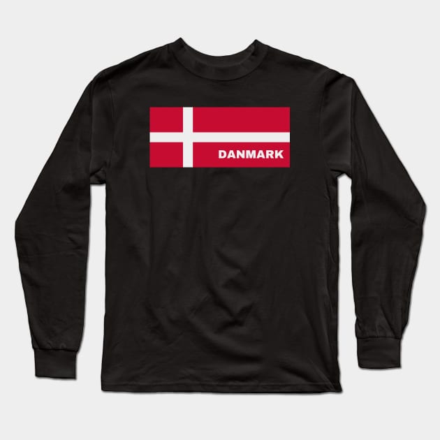 Danmark in Danish Flag Long Sleeve T-Shirt by aybe7elf